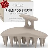 Fiora Naturals Scalp Massager Shampoo Brush - Silicon Scalp Scrubber & Exfoliator for Dandruff Removal and Hair Growth, Scalp Brush for Wet & Dry Hair, Shampoo Brush for Men, Women, Kids - BPA Free