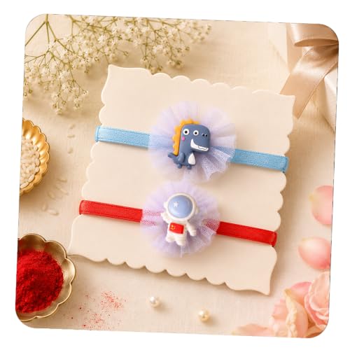 Image of CraftVatika Rakhi Set for Kids Brother, Rakhi Set of 2 for Brother Boys Baby Kids, Designer rakhis for Rakshabandhan Children Raki Set with Greeting Card, Tilak Set, for Premium RakshaSutra for Child
