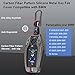 Jaronx Compatible With BMW Key Fob Cover 5' G30 G31/6' G32/7' G11 G12/X3 G01/X4 G02/X5 G05/X7 G07/i8, LCD Digital Touchscreen Smart Metal Key Cover Holder Carbon Fiber Pattern Rubber For BMW (1 Set)