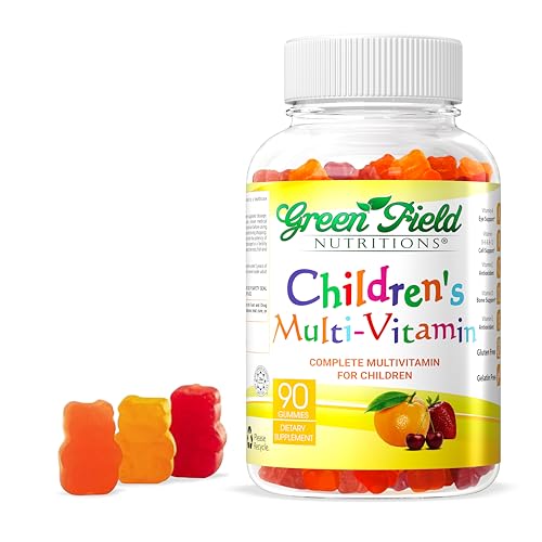 Greenfield Nutritions Halal Multivitamin for Kids – Gelatin-Free Halal Kids Multivitamin Gummies with Vitamins A, B, C, D, Iodine & Zinc for Immunity – Essential Vitamins for Children (90 Count)