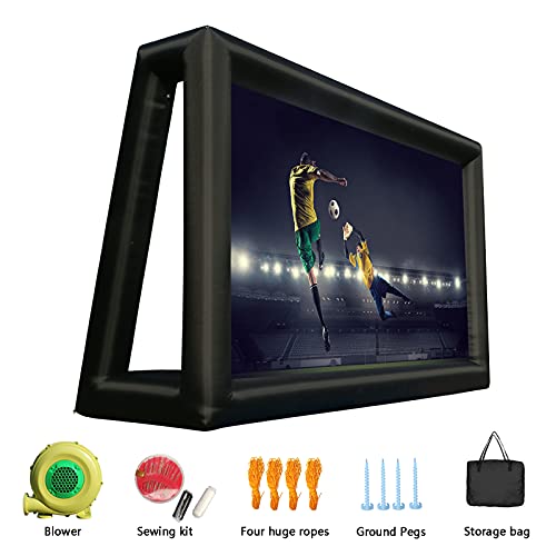 Image of Blow Up Projector Screen Outdoor 33ft Supports Front and Rear Projection, Extra Large Inflatable Projector Screen with Air Blower for Outside Movie Nights Home Theater Backyards Pool Party Fun