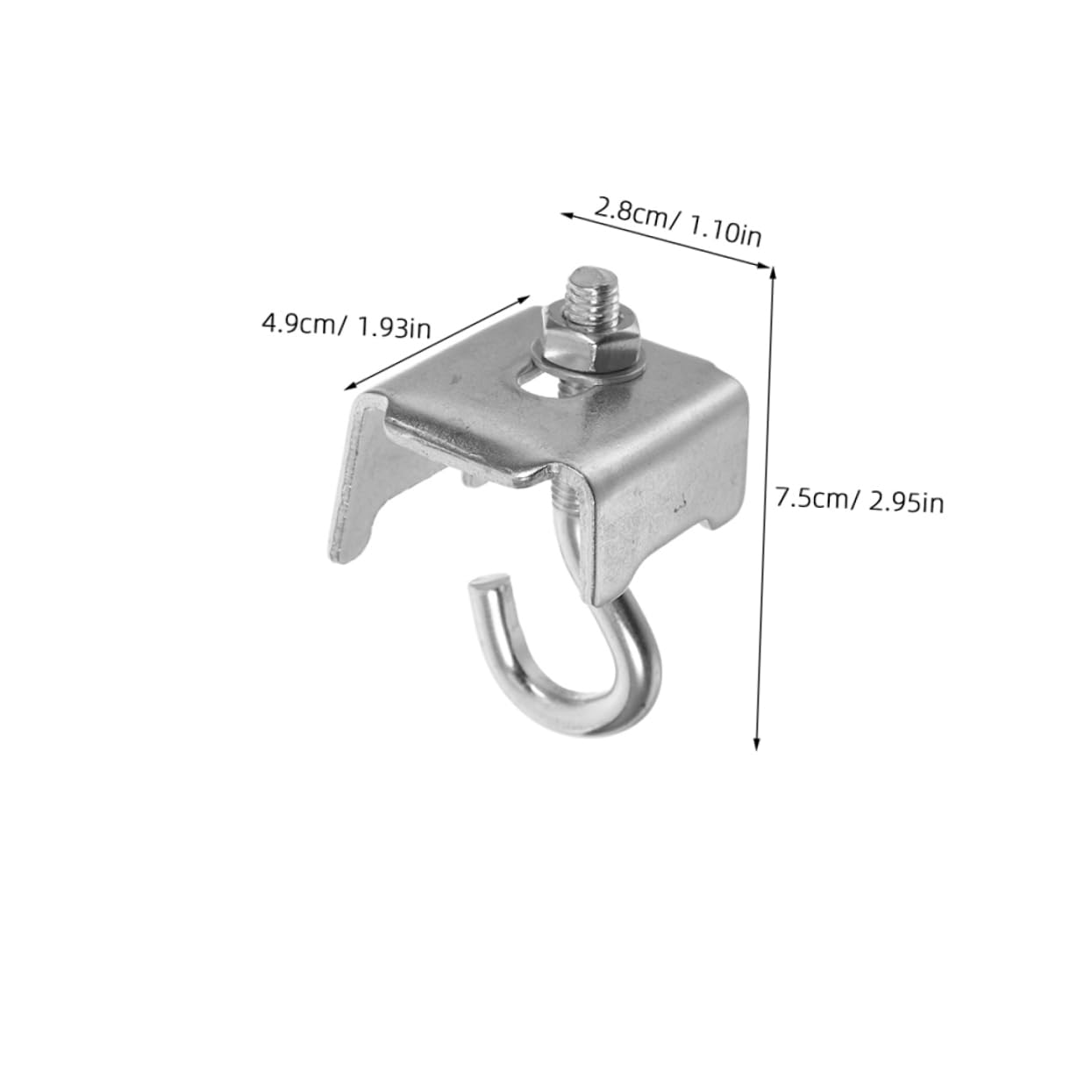 Angoily 6pcs Heavy Duty Beam Hook Stable Clamp Hooks for Wire Shelving Accessories Quick Installation Versatile Design for Efficient Warehouse Management