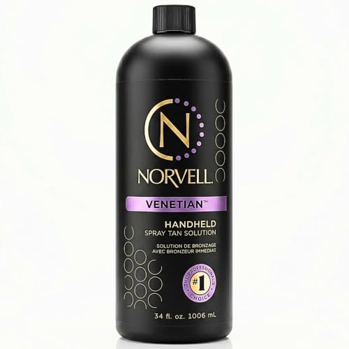 Image of Norvell Premium Spray Tan Solution Venetian 1 Liter | Professional Sunless Tanning Formula for Natural Bronze Glow, Streak-Free, Fast-Drying, Long-Lasting Color