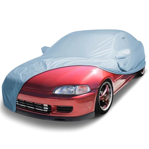Image of iCarCover Premium Car Cover for 1992-1995 Honda Civic Sedan, Coupe Heavy Duty Waterproof All-Weather Automobiles Custom Fit Indoor Outdoor UV Snow Protection Covers with Straps and Bag