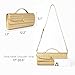 Joryin Woven Purse for Women Evening Clutch Woven Leather Handbags Crossbody Bag Purse Formal Evening Bag, Champagne Gold