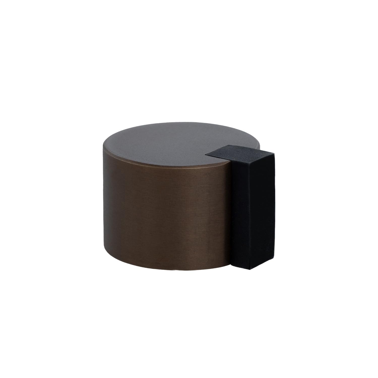 EVI Herrajes | Adhesive Floor Door Stop | Ø28x20mm | Rustic Finish Brass for Indoor and Outdoor | Door Protector | 04019328LRU