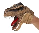 WARM FUZZY Toys (1) Dinosaur Hand Puppets Realistic Latex Soft Animal Head Toys Set, Hand Puppet Toys Gift for Kids, Party Show Imaginative Play (T-Rex)