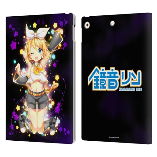 Étui portefeuille Hatsune Miku Kagamine Rin en cuir pour iPad 10.2