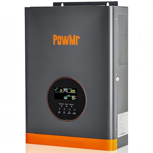 Image of Hybrid Solar Inverter 3000W, 24VDC to 110/120VAC, Off Grid Low Frequency Inverter w/Peak 9000W, Max PV Array 1600W, PV Voc max 105 Vdc, 60A MPPT Charge Controller, for 24V Lead Acid & Lithium Battery