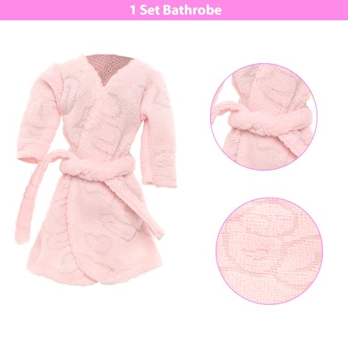 Miunana 10 Puppenkleidung Puppen Kleidung 5 Badeanzug Bikini 4 Meerjungfrau Schwimmbekleidung 1 Bademantel für 11,5 Zoll Puppen