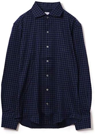 Amazon シップス メンズ Ships Sd Albini社製生地 ギンガムチェック ジャージー ワンピースカラー シャツ ネイビー Small Tシャツ カットソー 通販