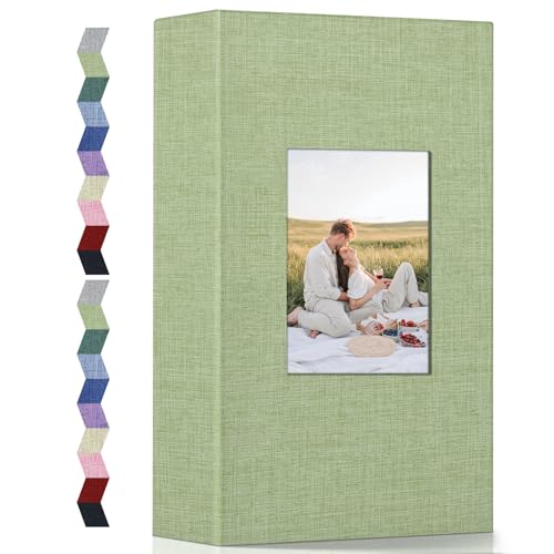 Image of popotop Photo Album 4x6-300 Photos Linen Cover Photo Books with 300 Horizontal Pockets,Slip-in Picture Albums for Family Wedding Anniversary Baby Vacation Pictures