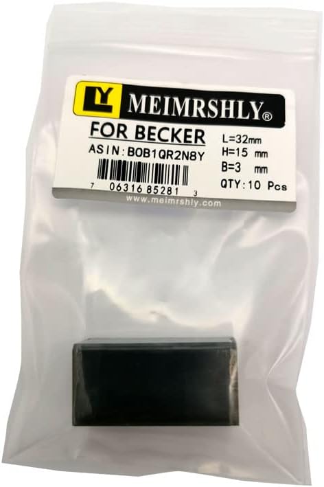 32-15-3mm MEIMRSHLY Carbon Vanes for Becker Rietschle Orion Busch Vacuum Pump (Pack of 10Pcs)