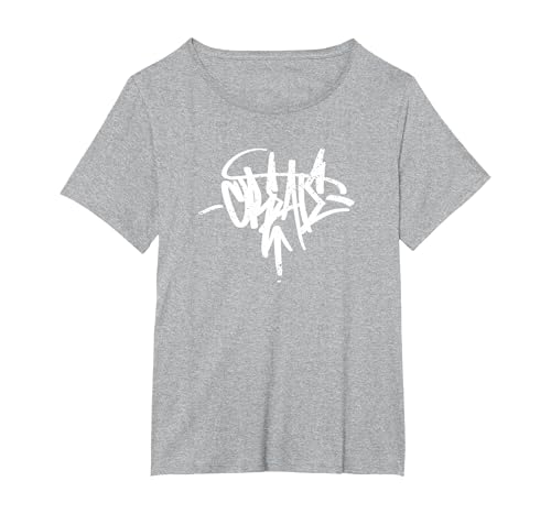 Inspirational Create Novelty Vintage Graffiti T Shirt T-Shirt, Women's Plus, Heather Grey, 5X