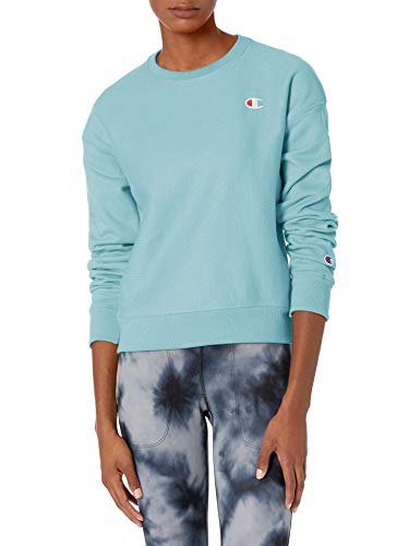 Champion LIFE Women's Reverse Weave Crew, Cornflower Teal, Small
