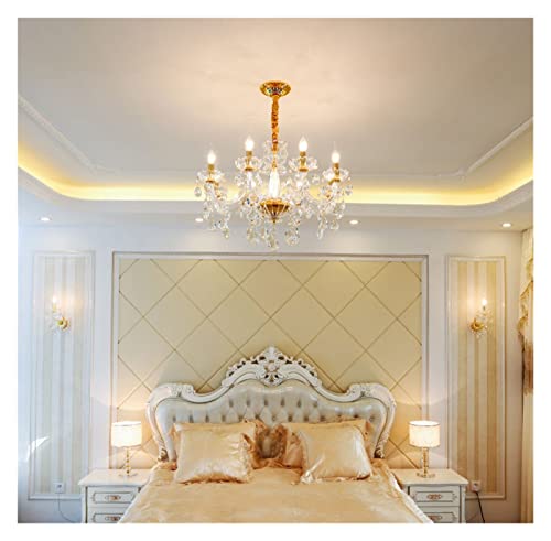 Lustres de plafond cristalliers anti-reflet pour chambre parentale
