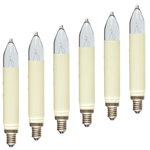 Erzgebirgslicht - AUSWAHL - 6 Stück Schaftkerze 14V 3W E10 für 16-17...