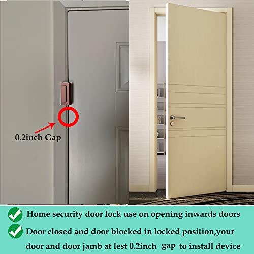 Door Security Lock,2 Pack Child Proof Door Lock,Home Security Lock For Inward Swinging Door Latch Double Safety Security Protection For Your Home… #TOP2