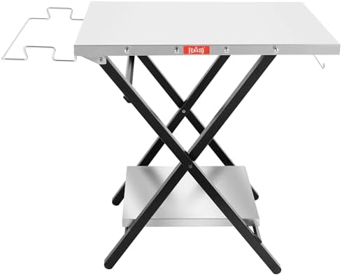 Feasto Mesa de parrilla para exteriores, soporte plegable para ho...