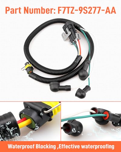 Image of Fuel Pump Wiring Harness Fit for Ford Fuel Bowl 96-98 7.3L Powerstroke Replace F7TZ-9S277-AA Plastic and Copper Core Wire Material