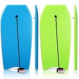 MiniInflat 2 Pack 41' Bodyboard for Beach Lightweight Surfboards with EPS Core Pool Skim Boards with Rope Surfing Body Board for Adults Surfing Beach Lake Pool Water Parks(Blue and Green)