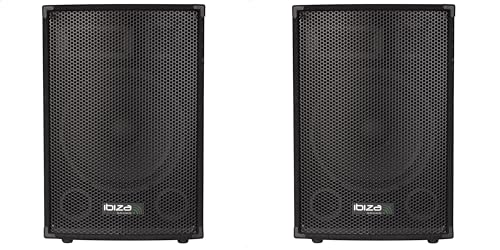 Enceinte sono Ibiza trapezoidale 3 voies disco 15 haut parleur 700W lot de 2