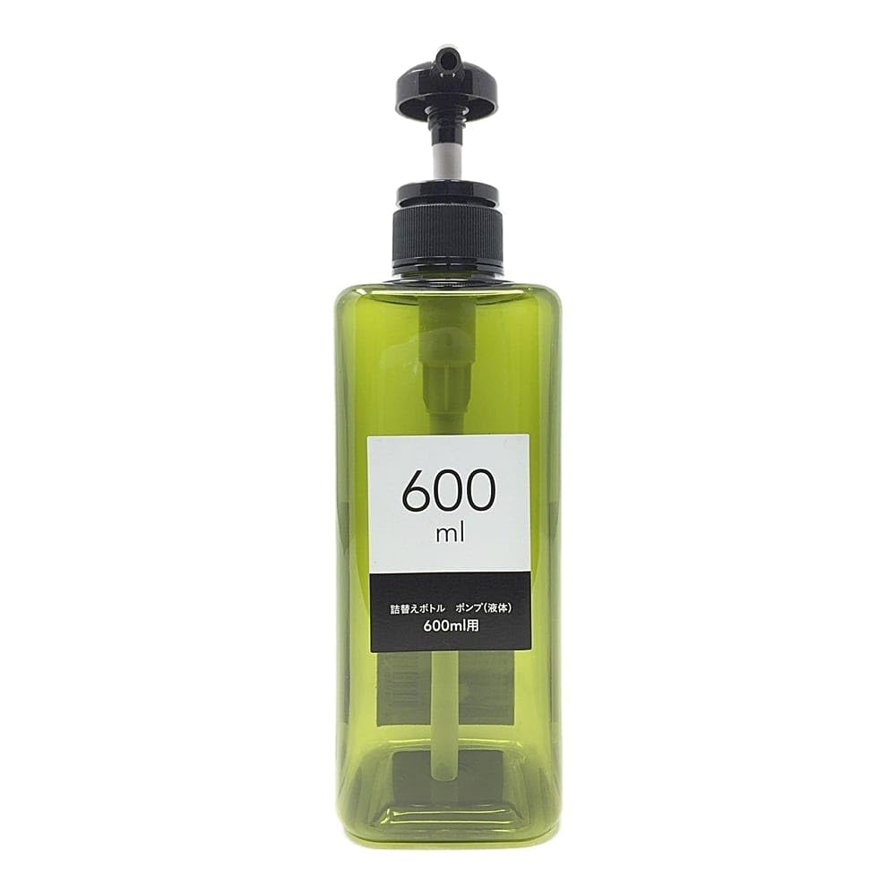 Amazon｜カインズ(CAINZ) 詰替ボトル 600ml グリーン 液体 ポンプ