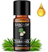 LAROVEA Teebaumöl BIO 10ml – 100% naturreines ätherisches Öl - Tea Tree Oil - Für Shampoo, Gesich...