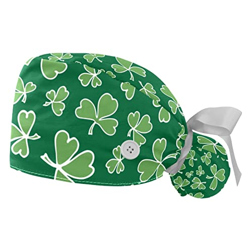 Casquettes de travail respirantes JDEZ à motifs trèfle pour garder la tête au frais
