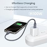 Elebase USB Charging Adapter Kit,Multi USBC Adapter Set,with 1Ft 100W Cable - Image 6