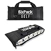 6ixPack Golf Golf Cooler Bag Plus 2 Ice Packs – HD Closed Cell Insulation Keeps Drinks Cold for Hours – Holds 6 Cans – Fits Discreetly in Golf Bags – Includes Cary Strap – Golf Accessories for Men