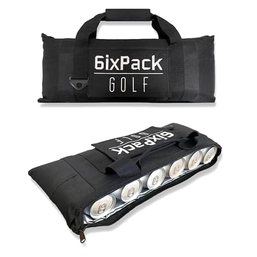 6IXPACK GOLF Insulated Cooler Bag | Golf Accessories for Men | Designed to Fit in Most Golf Bags | Golf Gifts for Men | Includes Freezer Pack and Detachable Shoulder Strap | Golf Cart Accessories