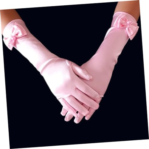 6pairs Satin Bowknot Gloves for Flower Girl Dress-up Elegant Boy Girl Costume Accessories for Weddings Ballet and Parties4