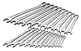 SK Professional Tools 86225 23-Piece 12-Point Metric Regular Combination Wrench Set - SuperKrome Finish, Set of 23 Chrome Wrenches Made in USA