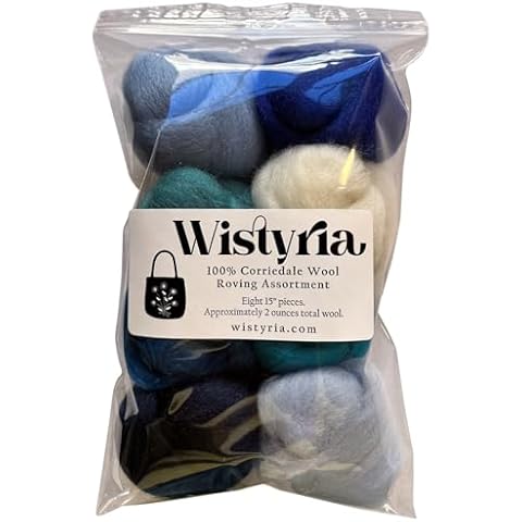 Wistyria Editions WR-908R Wool Roving, The Sea, 8-Pack Cover