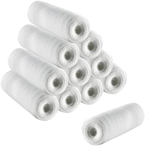 Gauze Bandage Rolls 2.4” x 4.4 Yards Conforming Stretch Gauze Bandages 12 Rolls for Wound Dressing Support