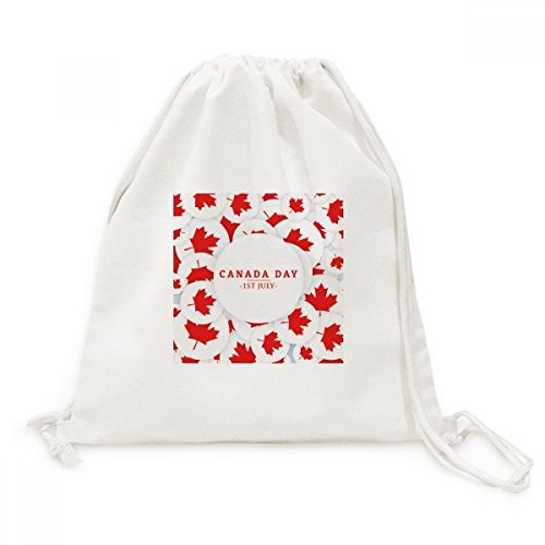 Sac souvenir Fête du Canada Toile à cordon idée cadeau voyage
