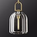 Crystal Brass Pendant Light Fixtures, Modern 8inch Pendant Lights Kitchen Island, Island Lights for Kitchen,Crystal and Gold Pendant Light, Indoor Pendant Lighting,E12 Bulb Included