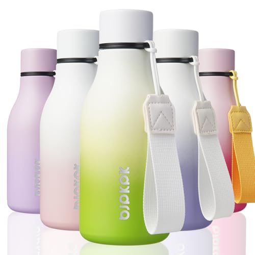 BJPKPK 12oz Insulated Water Bottle, Stainless Steel Bottle with Carry Strap