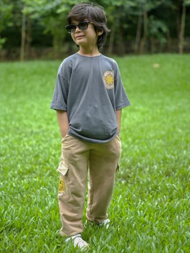 Image of Nap Chief Kids Cotton Official Smiley World Printed Co ord Set for Boys & Girls, Tshirt & Joggers Set for Casual Wear