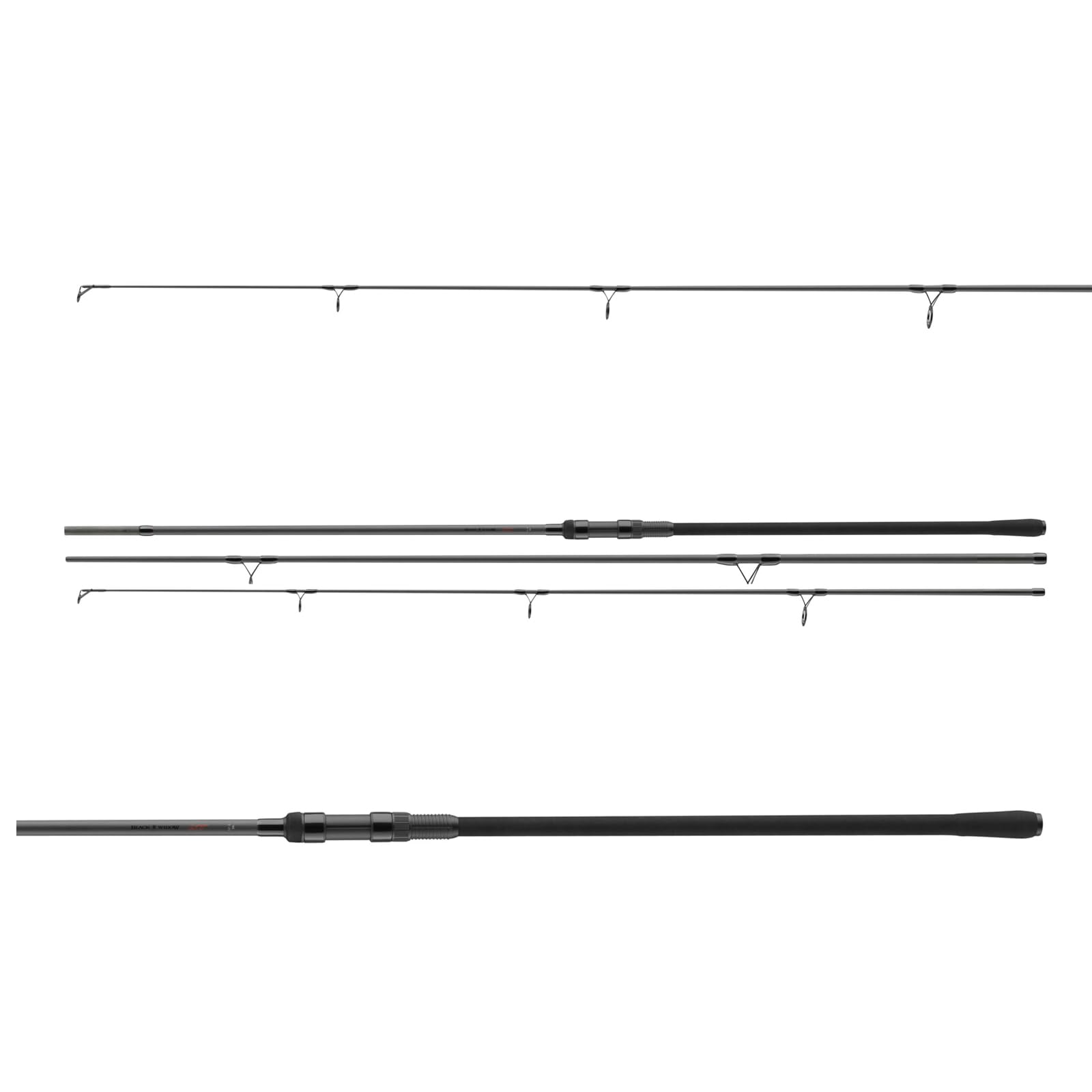 DAIWA Black Widow XT Carp 3,60m, 12 Pieds, 3,00lbs, 3 Brins, 50mm Anneau de Départ, Canne à Pêche, Canne à Carpe