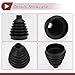 HEROFFIX 1 Set CV Joint Boot Kit for BMW X5 2000-2006 for BMW 325xi 2001-2005 Outer Constant Velocity Joint Boot W/Clamps No.31607507402 Black Rubber