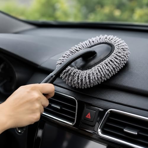 Image of 6-in-1 Car Cleaning Kit with Portable Handheld Vacuum Cleaner, Microfiber Cloth, Car Duster, Dashboard Cleaning Brush, Soft Detailing Brush & Cleaning Accessories for Car Interior & Exterior