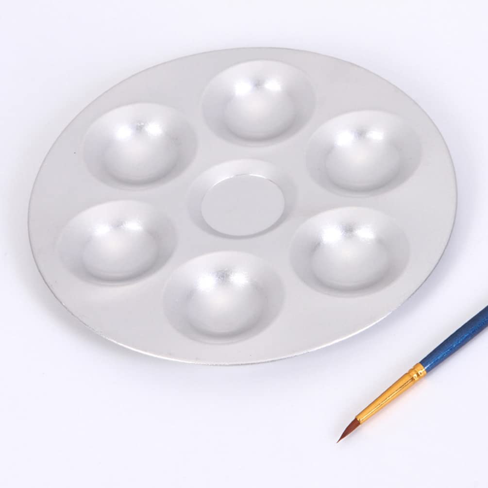 2 sztuk paleta farb akwarela płyta paleta malarska 7 otworów malowanie płyta pigmentowa paleta do makijażu paleta do mieszania pigmentów dla sztuka DIY rzemiosło artystyczne malowanie