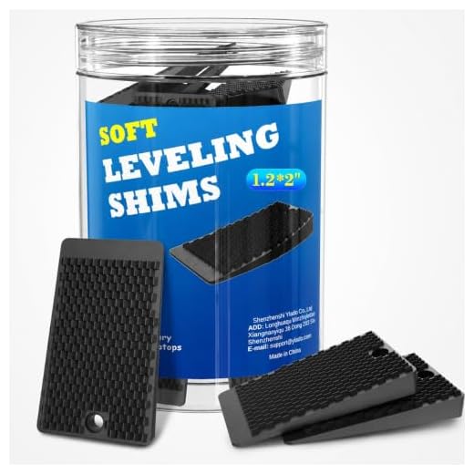Furniture Levelers, 32 Piece Jar, Rubber Shims for Leveling, Black Wedge for Table Toilet Refrigerator Piano, Small Shims for Home Improvement and Work, Cuttable and Stackable