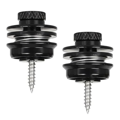Luxvara 2 Piezas Cerraduras de la Correa de Guitarra, Enganche de Correa Seguridad Bloqueo, Enganche de Metal para Correas de Guitarra, Metálico Cabeza Strap Locks para Guitarra o Bajo (Negro) | Ya disponible en tu tienda friki favorita! En mundofriki.es!
