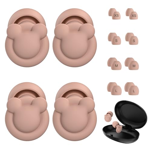 Bouchons d'oreilles réutilisables Lot de 2 paires en silicone souple 24-33 dB