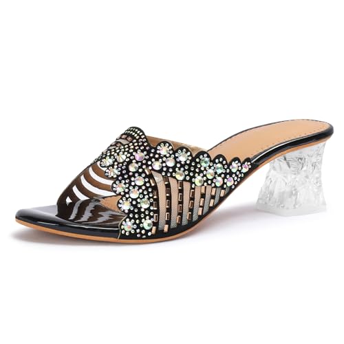 Image of Denill Women Wedding /Party Block Heel Slip-On Fashion Sandal for Women & Girls