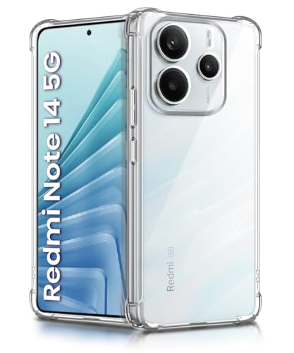 Image of WOW IMAGINE Clear Back Cover Case for Redmi Note 14 SE 5G | Redmi Note 14 5G | Shockproof Soft TPU Case | Cushioned Edges for Ultimate Protection Back Cover Case - Transparent