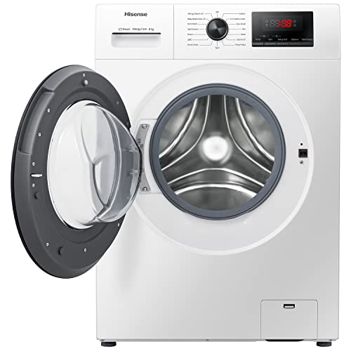 Hisense-WFPV6012EM-Freestanding-6-KG-Front-Load-Washing-Machine-Steam-Wash-Quick-Wash-15-Washing-Programs-1200-RPM-White-Energy-Rating-E